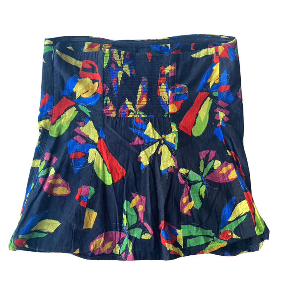 Anthropologie Edme & Esyllte Tube Top Sz XS 0 Butterfly/Bird Colorful Summer Fun - Picture 6 of 8